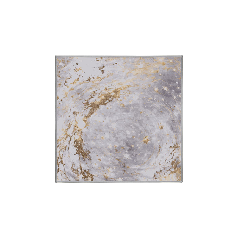 Machine Washable Beige Area Rug, Square 7'