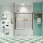Porte de douche coulissante pour baignoire avec verre trempé épais-113150644