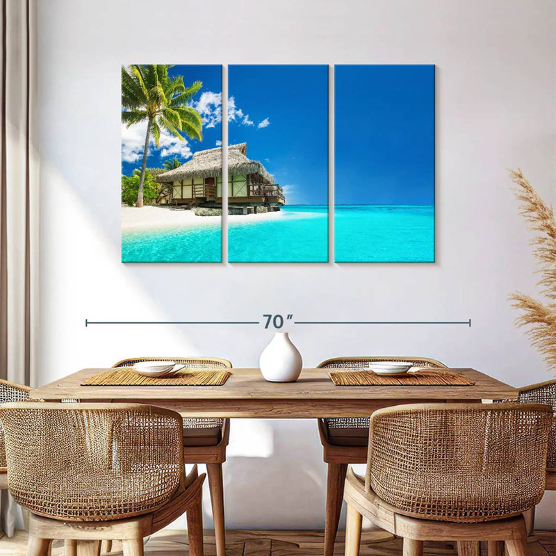Plage tropicale Gillard Tahiti, H 36 po x l 57 po