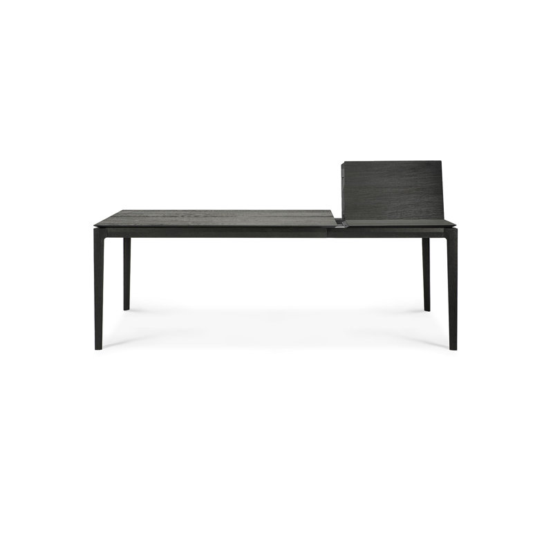 Bok Solid Wood Dining Table, 30"H x 110.2"L x 39.5"W, Black