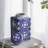 5.3X5.3X10" Valora Blue And White Square Lidded Jar