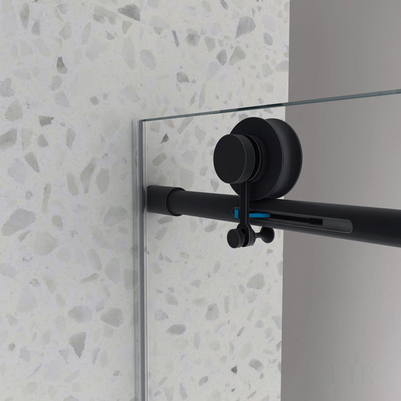 Porte de douche sans cadre avec fermeture réglable en douceur, membrane Nano-Easy-Nettoyage et anti-déflagrante pour salle de bain moderne, porte de douche
