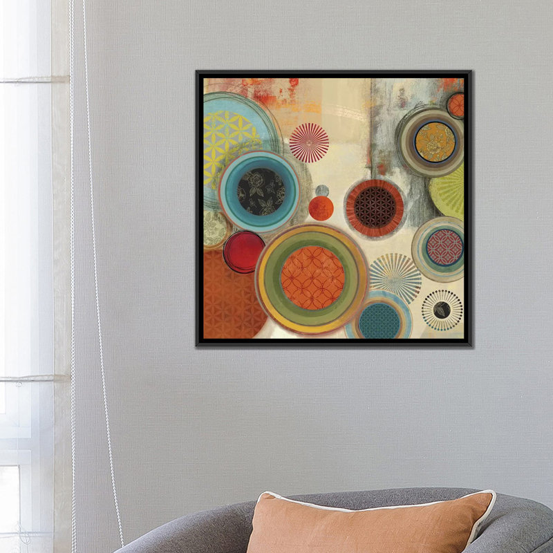 «Motions I», reproduction sur toile, H 18 po x l 18 po x P 1,5 po, Toile encadrée noire, Pas de tapis
