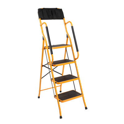4-stufiger Tritthocker Newport aus Stahl