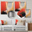 Jaune et rouge, expression abstraite - art mural abstrait en métal-1940847749