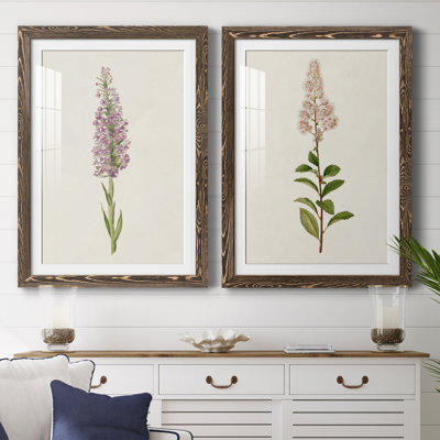 Mauve Garden Flowers I Premium encadré mat - prêt à être accroché