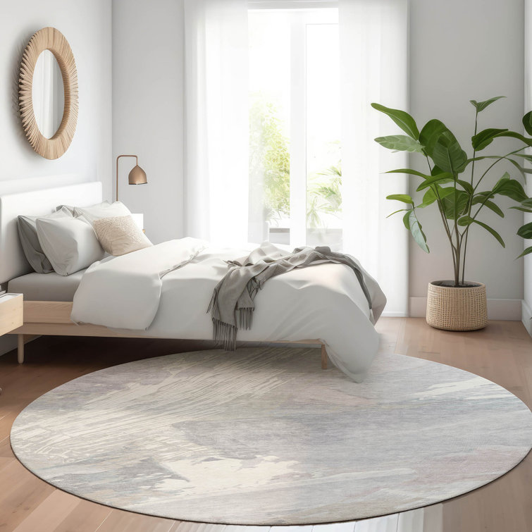 Machine Washable Indoor/Outdoor Claudian ACN1514 Putty Rug