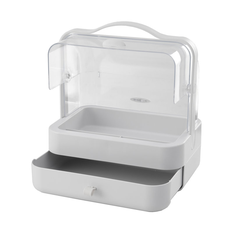 Lillan Plastic 3 Compartment Makeup Organiser