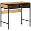Solid Wood Top Metal Base Writing Desk