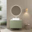 Meuble-lavabo de salle de bain avec lavabo, armoire de rangement autoportante avec 2 portes, lavabo en céramique et comptoir en pierre frittée-2104835114