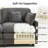111.8" Modular Sectional Sofa, 3-Seat L Shaped Couch with 2 Reversible Ottomans-522955897