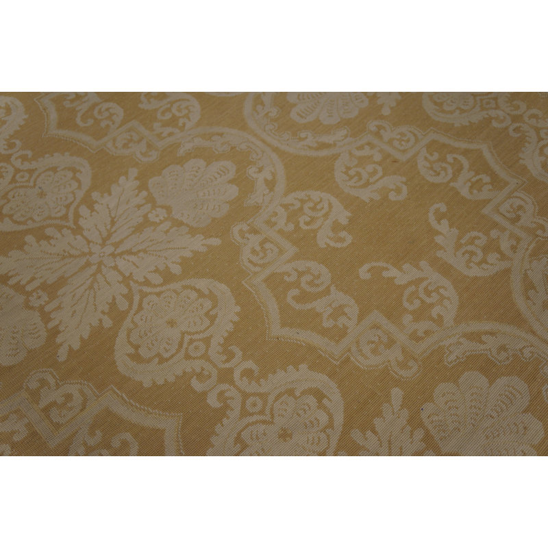 Flatweave Wool Floral Area Rug