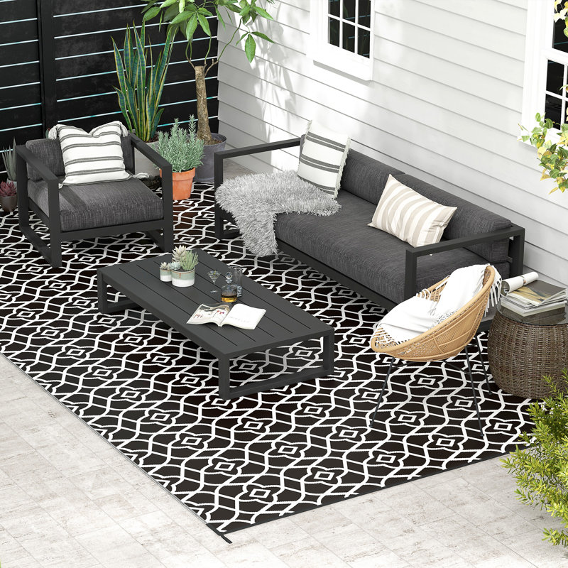 Imaani Geometric Indoor / Outdoor Rug, Runner 9' x 18'
