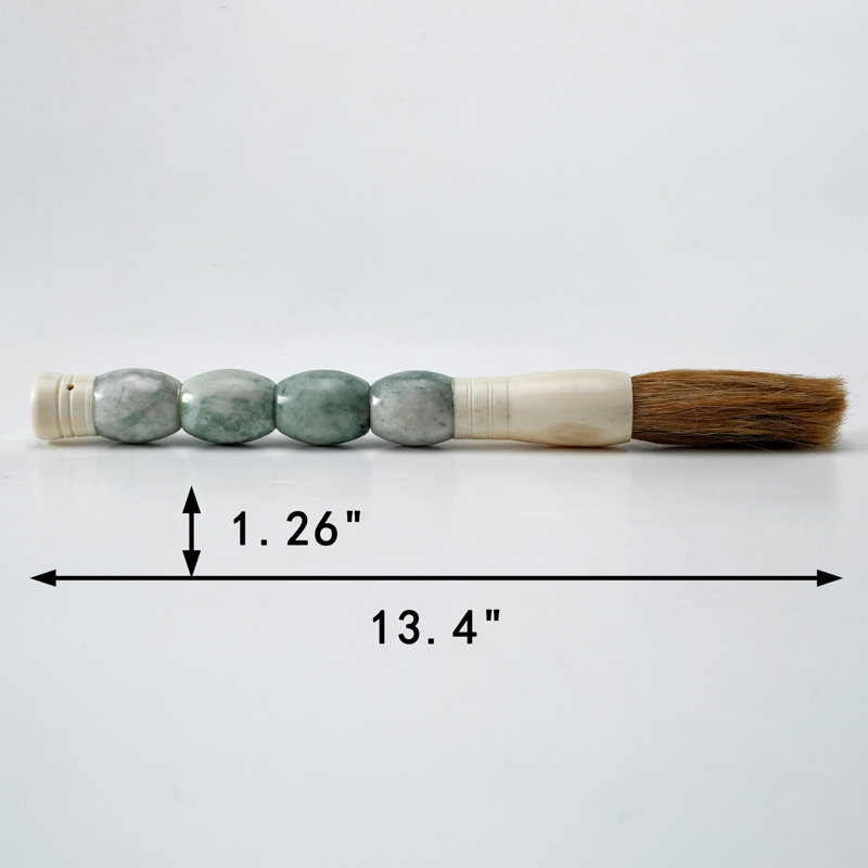 Lily's Living Approx. 14" White Ring Jade Calligraphy Brush