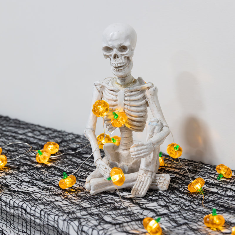 Jarnell Battery Operated String Lights with Pumpkin Motifs