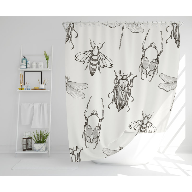 Dunwich Polyester Shower Curtain Set, 177cm H x 177cm W