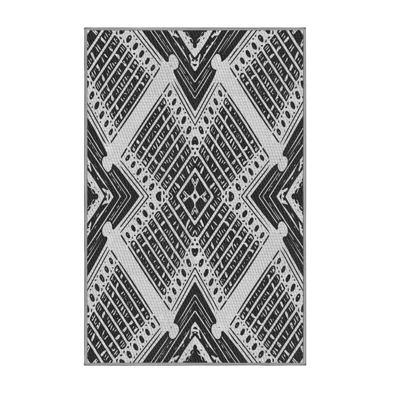 Tapis gris / brun Power Loom, Rectangle 2 pi x 4 pi