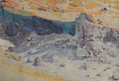 Blue Mountain Shadows Oil Painting Print, Size, Format, Frame Color