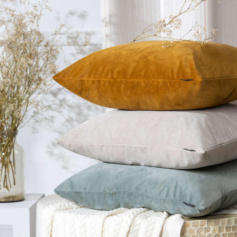 Beige Square Cushion Cover