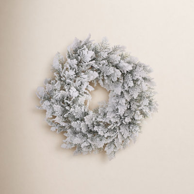 28" Snowy Acadia Cedar Wreath