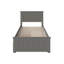 Lit plateforme en bois massif Amodio avec pied de lit et tiroirs de rangement assortis-395151131