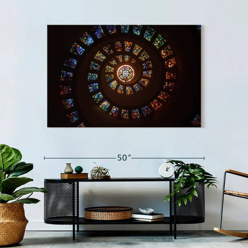 Stained Glass Spiral, 32" H x 48" W