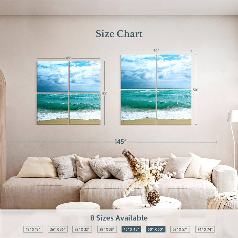Gillard bleu sarcelle Surf II, H 50 po x l 50 po