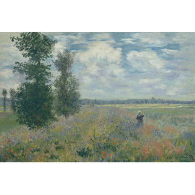 Poppy Fields Near Argenteuil 1 Piece Wrapped Canvas Painting