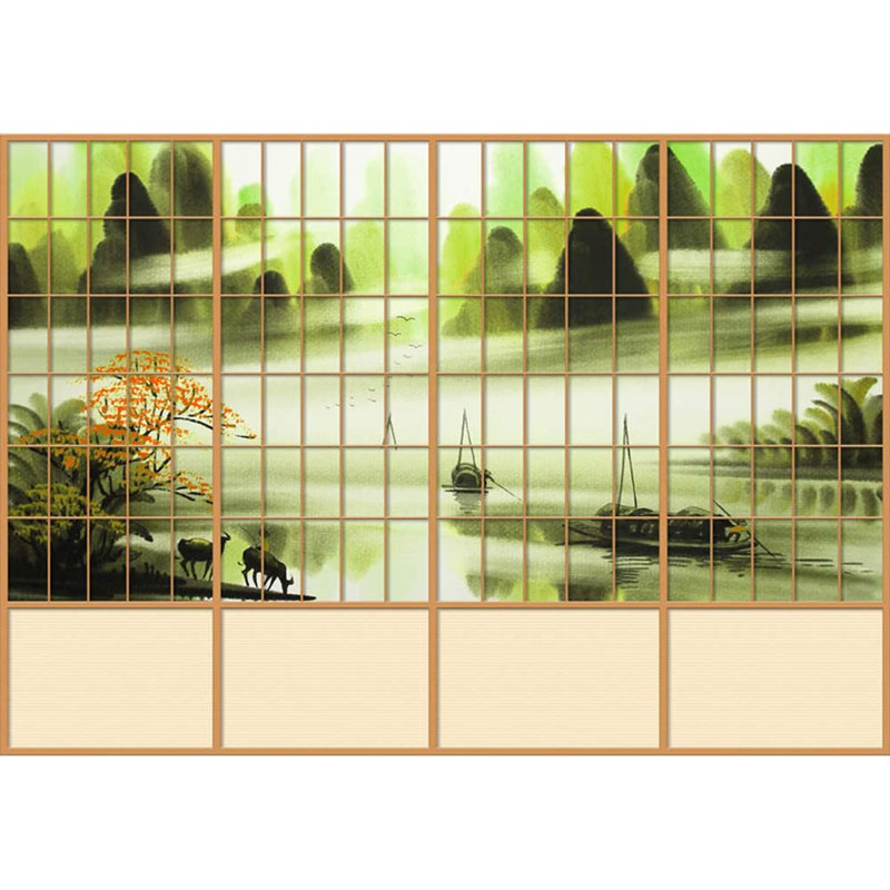 Japanese Scenery Peel & Stick Floral Border, 66" L x 96" W