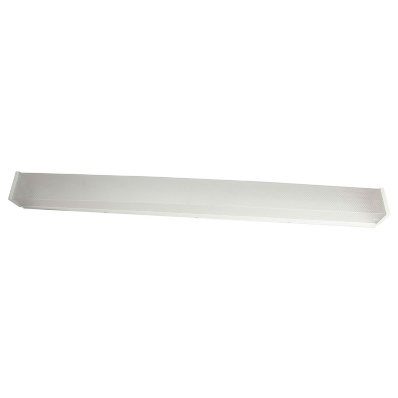 Halimah Luminaire de salle de bain à DEL à finition blanche avec abat-jour texturé en losange transparent