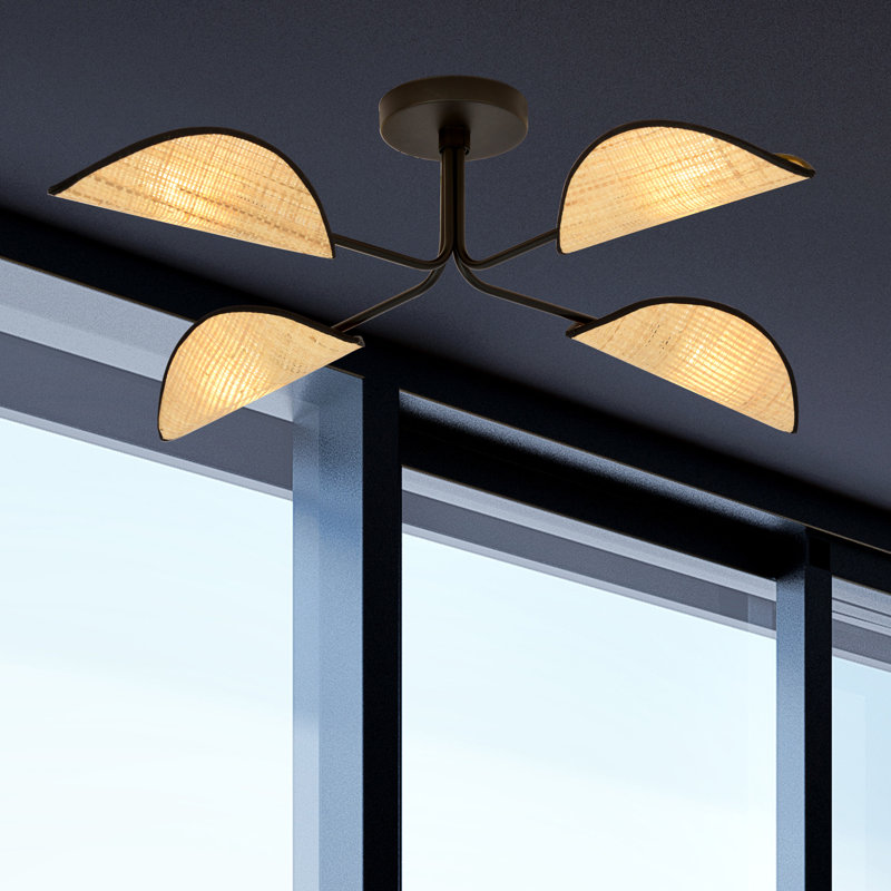 Joliette 4 - Light Sputnik Chandelier, Brown