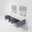 Geneva 80" Wall-Mounted Double Bathroom Vanity Set with Mirror-1022630153-969405874