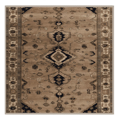 Tapis beige lavable à la machine