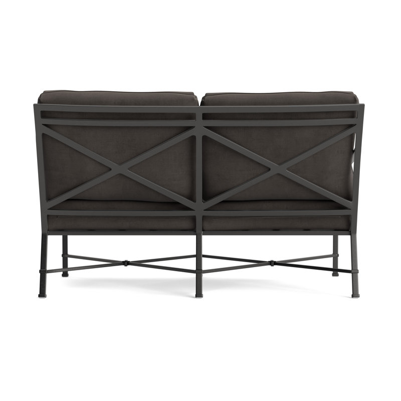 Venetian Outdoor 2 - Seat Loveseat, Textured Pewter, Fusion Charcoal