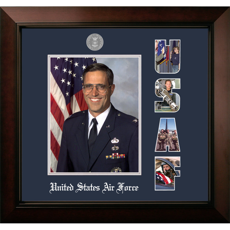 Cadre photo traditionnel à air force, Argent
