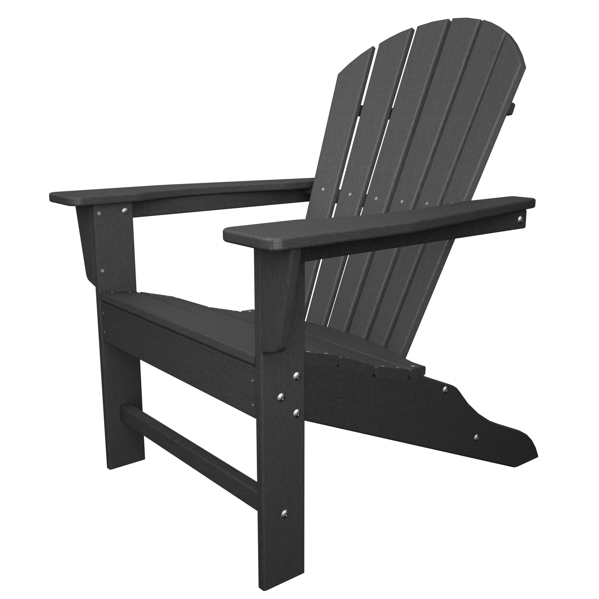 POLYWOOD South Beach Outdoor Adirondack Chair, Slate Gray