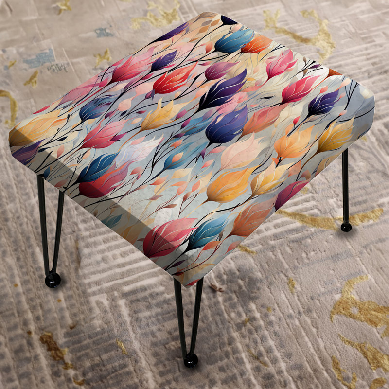Ikat coloré fantaisiste - repose-pieds rectangulaire Ikat