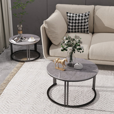 Ensemble de 2 tables basses gigognes Jakesha