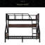Lit superposé, lit superposé en métal avec tablettes de rangement et lumières, conception peu encombrante et silencieuse-1358409327