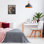 Cadre flottant lion avec guirlande de roses, design par Arlington Prints