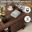 Table basse en bois de noyer avec bureau mobile