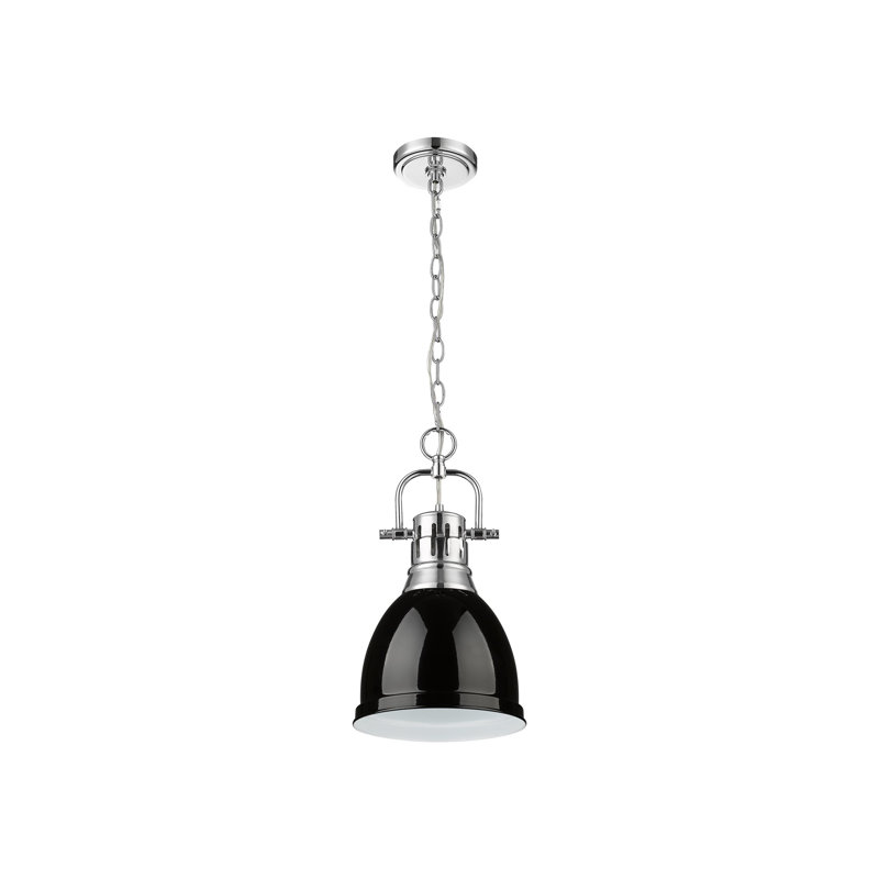 Alethia 1 - Light Kitchen Island Pendant, Black, Chrome