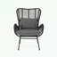 Ensemble de 2 chaises de patio en osier avec coussins-1109160499