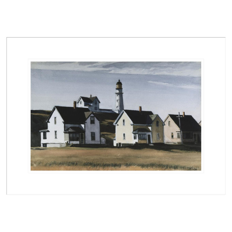 «Lighthouse Hill Cape Elizabeth Maine» par Edward Hopper, impression giclée sur cadre, H 15,96 po x l 21,75 po
