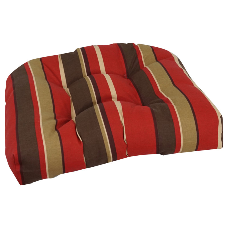 Outdoor 3.5'' Dining Chair Seat Cushion, Monserat Sangria