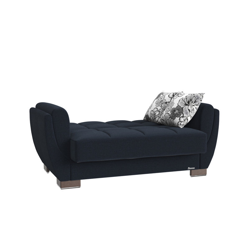 Causeuse convertible avec rangement en polyester bleu foncé Primenest Collection Nimbusflow, Bleu très foncé