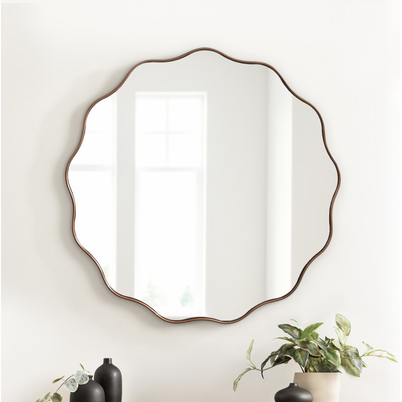 Miroir mural Francina, 32 po x 32 po, Bronze