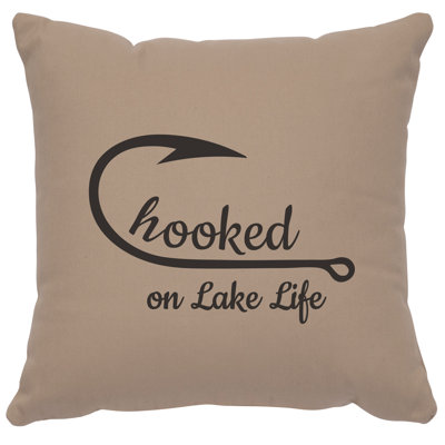 Wooded River Image Pillow - Hooked - Cotton Alabaster