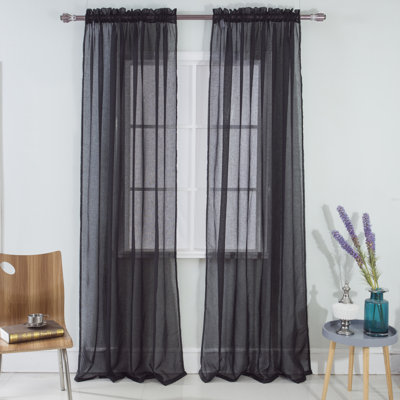 Landrienne Sheer Curtain Single Panel