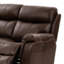 Canapé inclinable électrique Runy, cuir grainé brun, 86 po